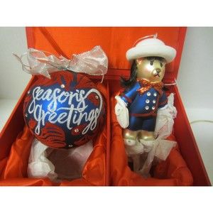 NEW IN BOX HSN ST. JUDES CHILDRENS HOSPITAL MARLO THOMAS 2 ORNAMENT SET